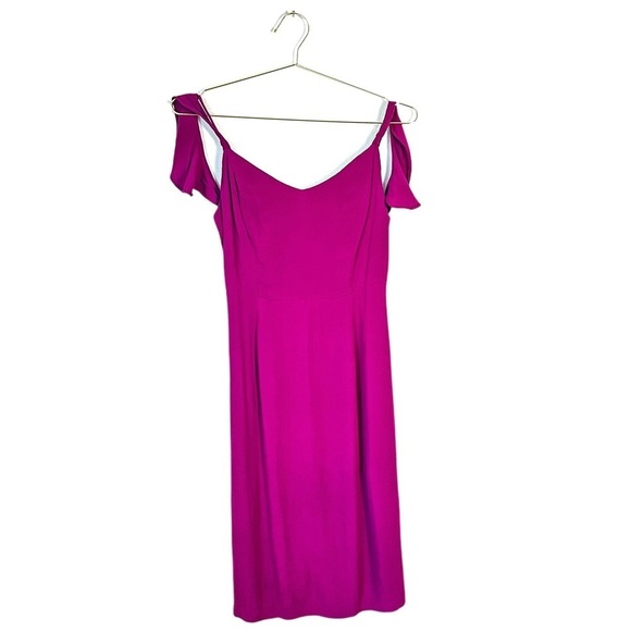 ASTR The Label Magenta Ruffle Shoulder Cami Sheath Dress Size M - Picture 2 of 6